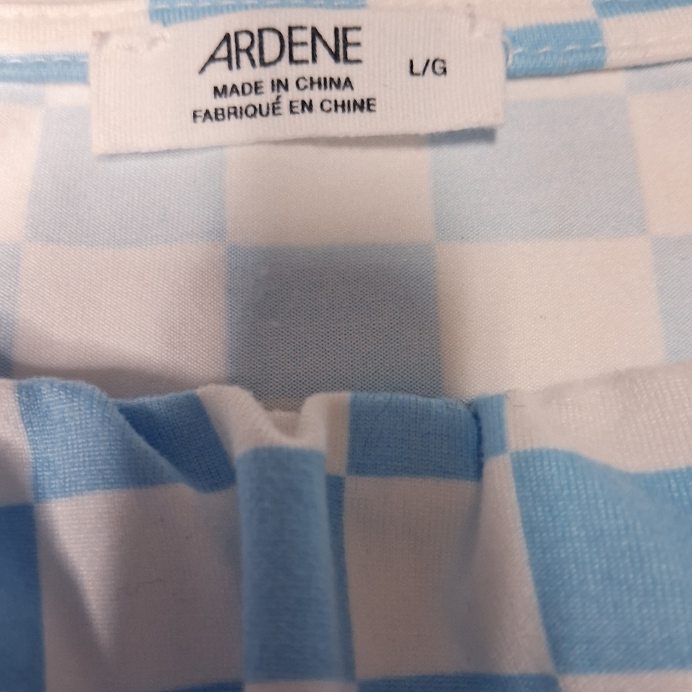 Ardene Light Blue and White Checkered Dress - Picture 2 of 4